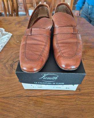 Scarpe in cuoio marrone anni 80-90 taglia 40 e 1/2
