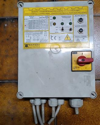 quadro elettropompe monofase