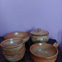 set ciotole e tegamini in terracotta 