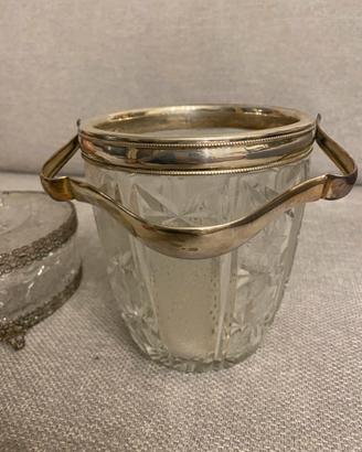 Secchiello per ghiaccio vintage con cucchiaio
