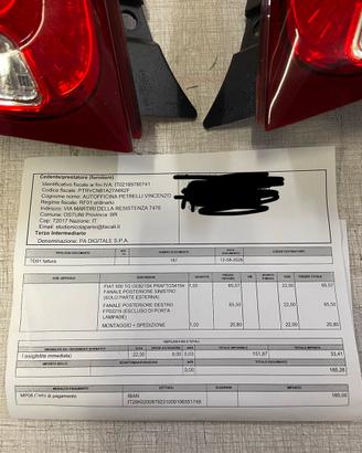 Fari posteriori fiat 500