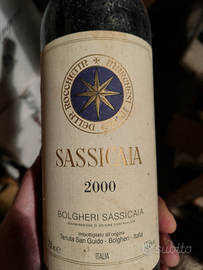 3 bottiglie sassicaia 2000