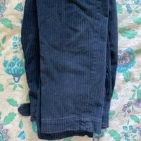 Pantaloni Camouflage blu scuro in velluto