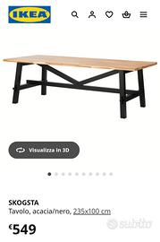 tavolo Ikea Skogsta usato