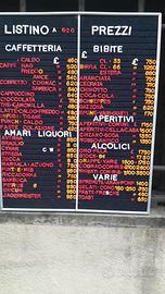 Listino Prezzi BAR Completo vintage Lire