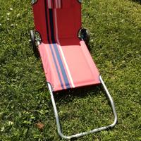 sdraio da spiaggia con ruote