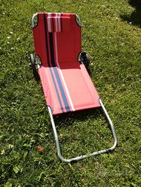 sdraio da spiaggia con ruote