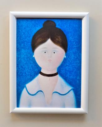 Quadro Fanciulla di Antonio Bueno con cornice