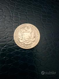 Moneta argento 2 Bolivares Venezuela