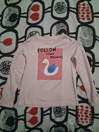Maglietta rosa bambina OVS taglia5 5/6 anni