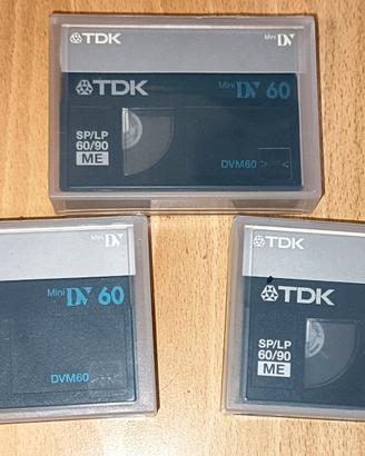 3 CASSETTA VIDEO MINI DV DMW60 TDK MINI DV