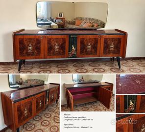 Credenza/buffet vintage anni '50/60 con specchiera