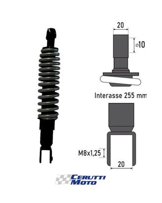 Ammortizzatore posteriore MALAGUTI F10/F12 50cc
