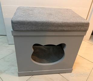 Pawhut Cuccia per Gatti  41×30×36 con Tiragraffi