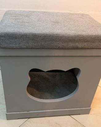 Pawhut Cuccia per Gatti  41×30×36 con Tiragraffi