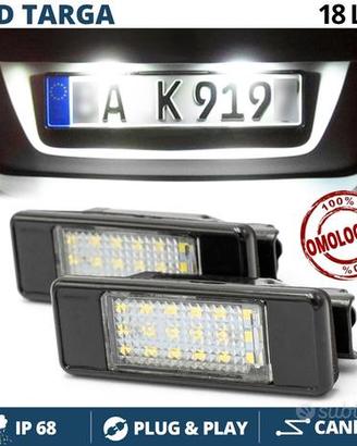 2 Placchette Luci Targa LED per CITROEN CANbus