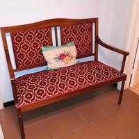 Divanetto legno fine ottocento, poltrone e sedie