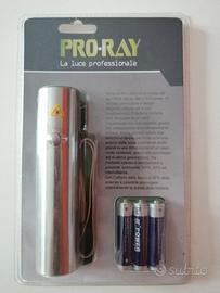 Torcia inox a led CREE Q3 da 3W e 100 lumen