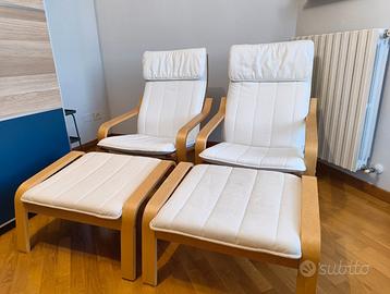 Poltrona Ikea Poang + poggiapiedi