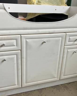 Mobile da bagno laccato bianco