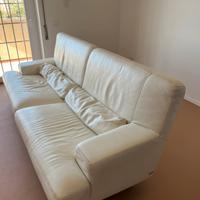 Divano in pelle bianco poltroneEsofà
