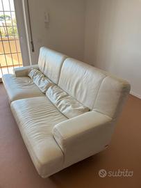Divano in pelle bianco poltroneEsofà