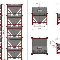 tramoggia di stoccaggio su pallet