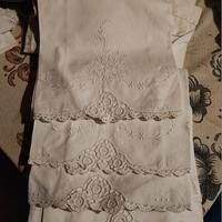 Set 4 asciugamani viso Vintage in lino e canapa
