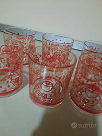 Bicchieri vetro natalizi