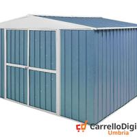 Box in Acciaio da giardino 360x345cm blu