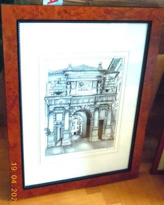 QUADRO DISEGNO A CHINA FATTO A MANO BELLUNO