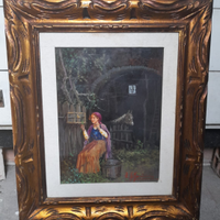 Aldo De Dominicis (1936-2015) Quadro Olio Su Tela