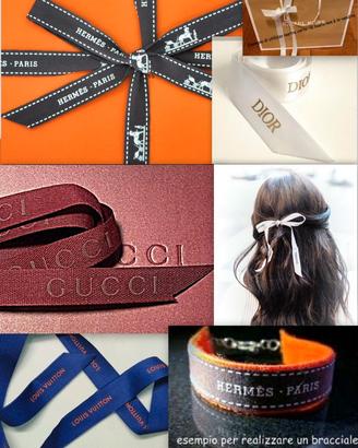 Nastri logati, grandi firme, Brand moda cent0,10cm