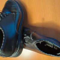 ballerine stringate in pelle nero