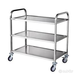 Carrello di servizio in acciaio