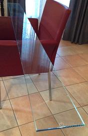 UNA MENSOLA IN VETRO 195 cm x 16 cm x 8 mm