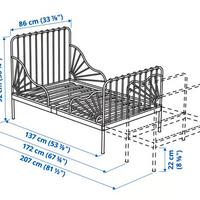 struttura letto ikea allungabile in metallo
