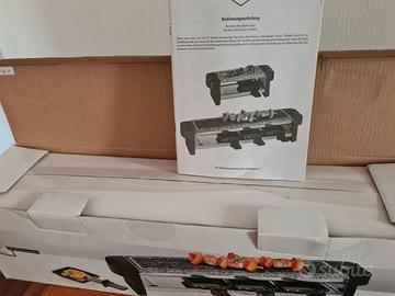 Apparecchio per raclette e con piastra in pietra