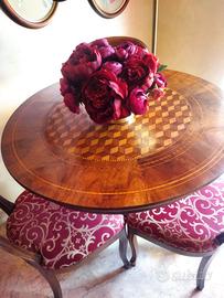 tavolo rotondo fine 800 con due sedie