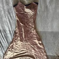 Abito lungo satin bronzo lulu fl’h