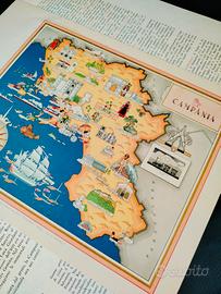 mappa/carta artistica della Campania 1950