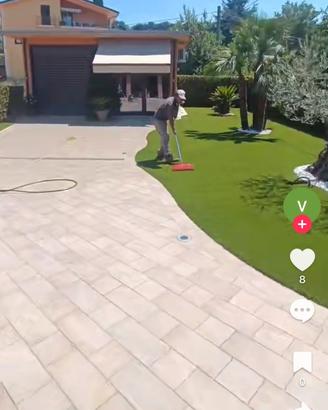 Giardinaggio posa prati naturali e sintetici ecc