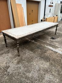 Tavolo antico gigante 350x113 restaurato