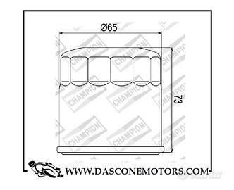 Champion - Filtro Olio Champion COF203 Honda Cbr 1