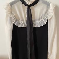 Abito bianco e nero in maglia