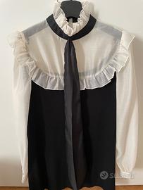 Abito bianco e nero in maglia