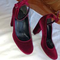 ballerine in velluto  tacco alto 