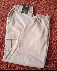 pantaloni cargo color beige