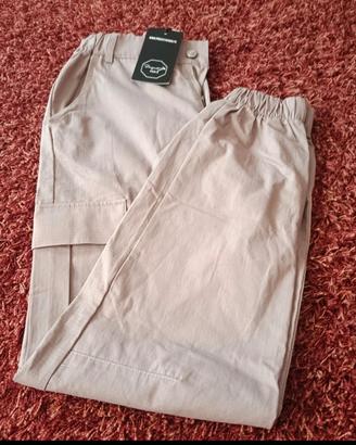 pantaloni cargo color beige