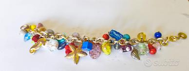 bracciale charms con pietre dure